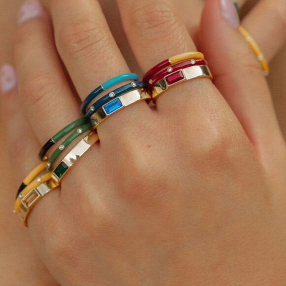 Pura Vida Ravenclaw™ 3 Ring Stack Size 10 - Picture 5 of 5